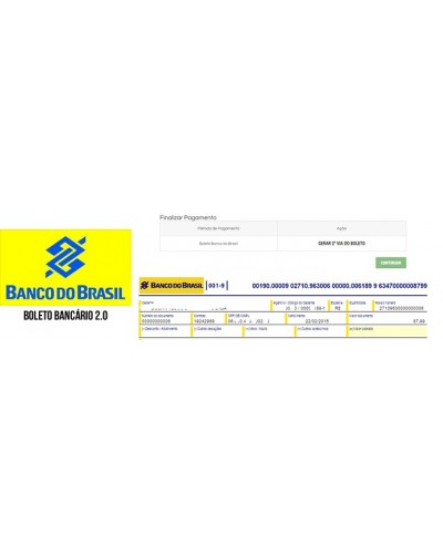 Boleto Bancário Banco do Brasil com 2ª Via Com VQMOD